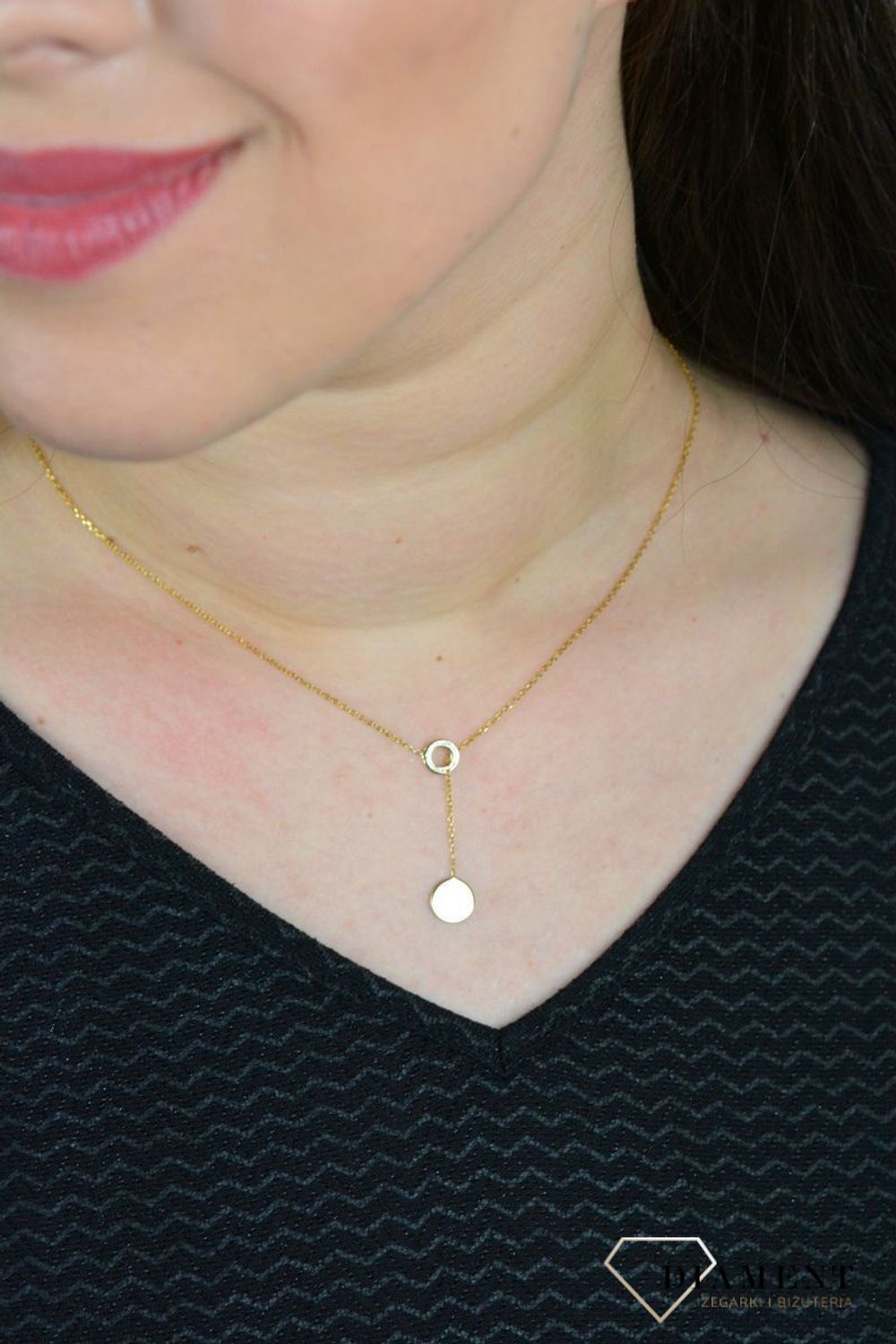 Srebrny naszyjnik celebrytka kółeczko krawatka DIA-NSZ-KRAWATKA13-925.jpg