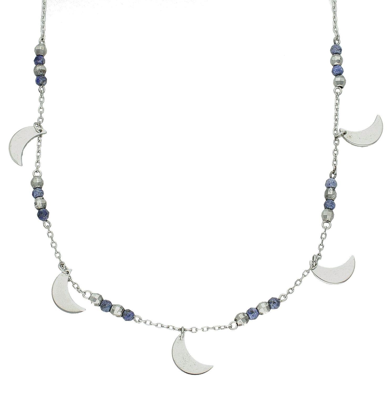 Srebrny naszyjnik celebrytka damska 925 księżyce z niebieskimi kamieniami DIA-NSZ-KSIEZYCE-925. Srebrny naszyjnik damski. Naszyjnik srebrny celebrytka. Srebrna celebrytka damska z zawieszkami. Srebrny naszyjnik celebrytka damska na pre (1).jpg