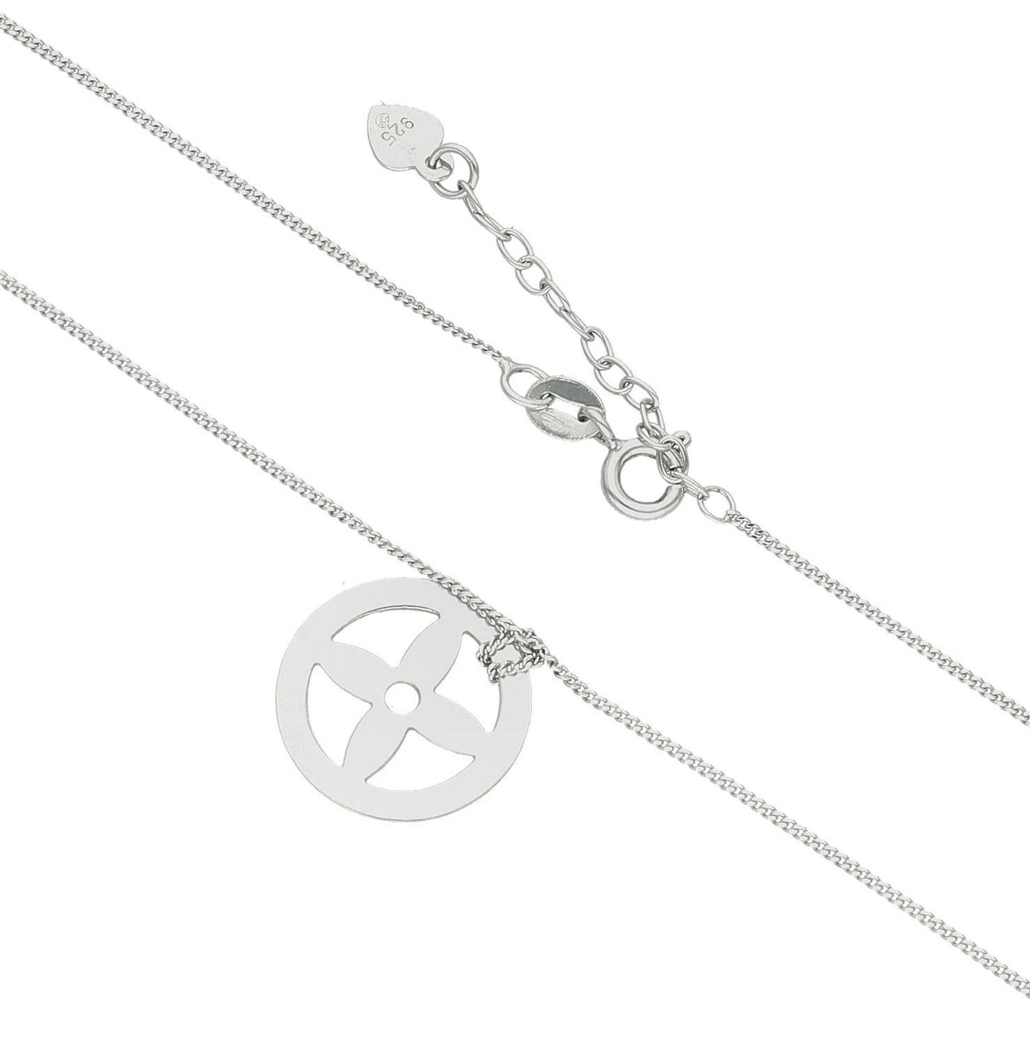 Srebrny naszyjnik celebrytka damskie 925 Ala Mołek DIA-NSZ-KWIATEK3-925. Srebrny naszyjnik damski. Naszyjnik srebrny celebrytka. Srebrna celebrytka damska z zawieszkami. Srebrny naszyjnik celebrytka damska na prezent (1).jpg