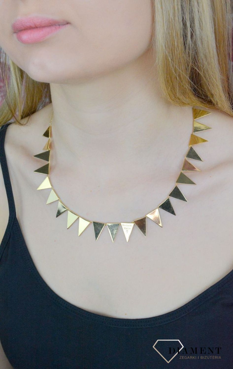 Naszyjnik damski efektowny wzór ''Kochanej mamie'' Prezent na Dzień Mamy DIA-NSZ-MAMA-0172-MET (2).jpg