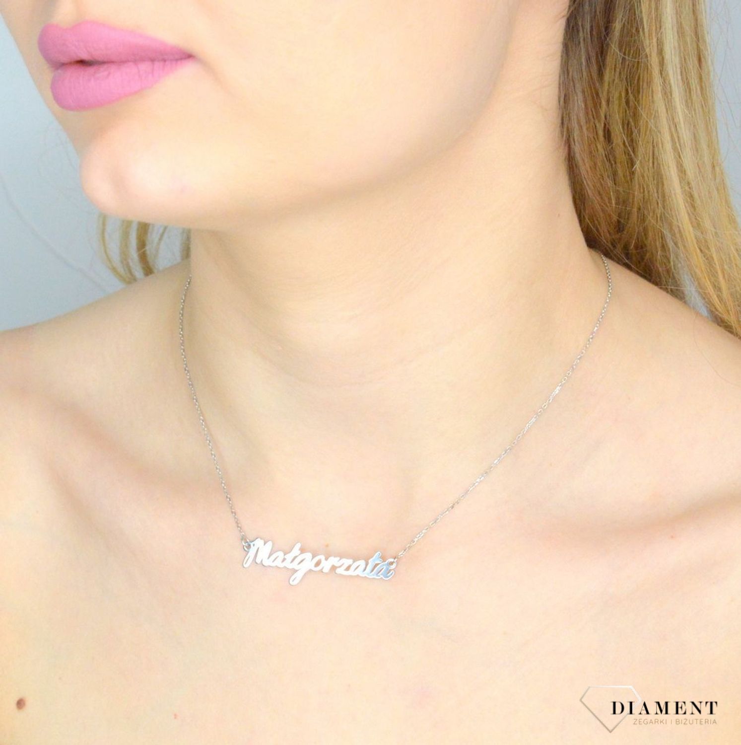 Naszyjnik damski z imieniem Małgorzata 925 srebrna celebrytka DIA-NSZ-MAŁGORZATACELR-925. Naszyjnik damski z imieniem. Naszyjnik damski Małgorzata. Srebrna celebrytka z imieniem Małgorzata. Srebrna celebrytka z imieniem na p.jpg