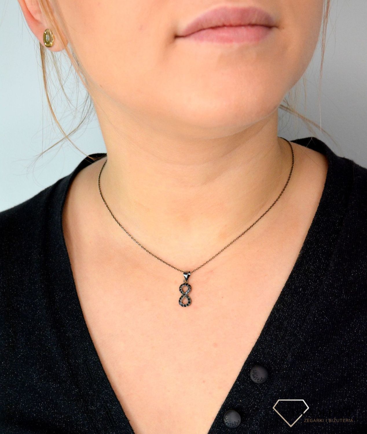 Srebrny naszyjnik celebrytka z nieskończonością rutenowany DIA-NSZ-NIESKONCZONOSC2-925.jpg
