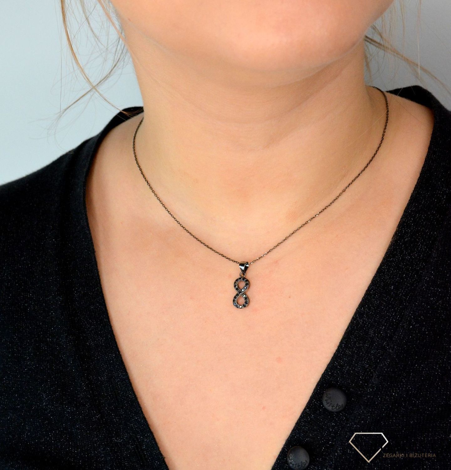 Srebrny naszyjnik celebrytka z nieskończonością rutenowany DIA-NSZ-NIESKONCZONOSC2-925.jpg