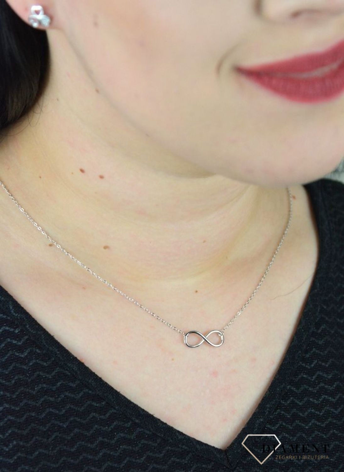 Srebrny naszyjnik celebrytka znak nieskończoności z cyrkonią DIA-NSZ-NIESKONCZONOSC4-925df.jpg