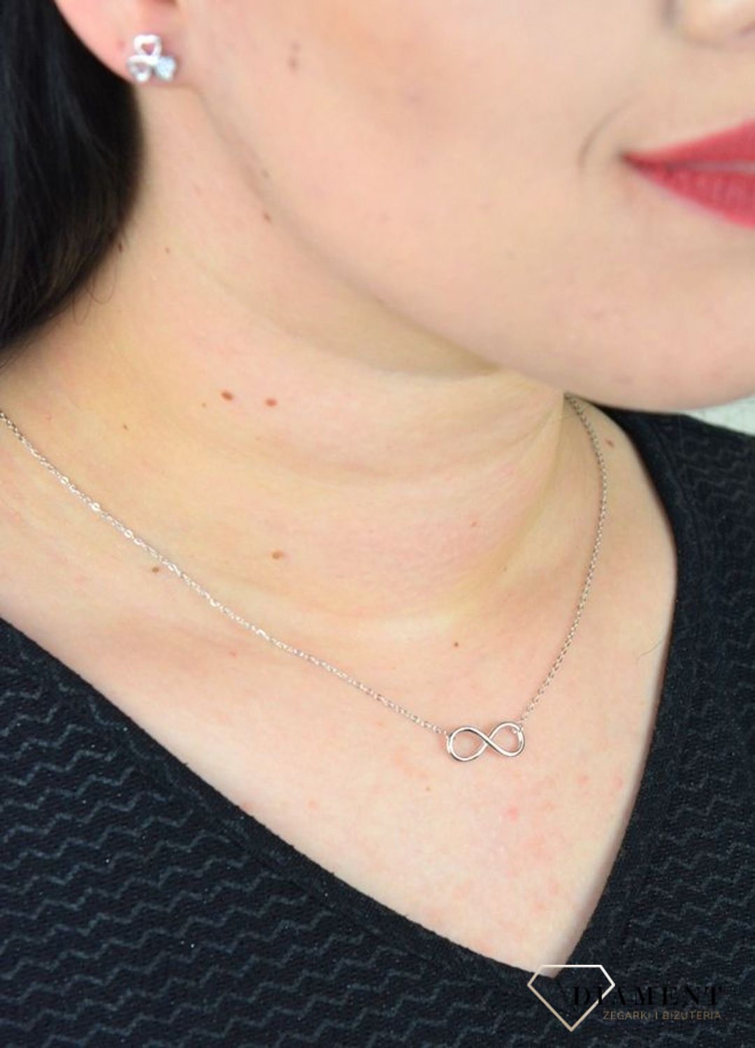 Srebrny naszyjnik celebrytka znak nieskończoności z cyrkonią DIA-NSZ-NIESKONCZONOSC4-925df.jpg