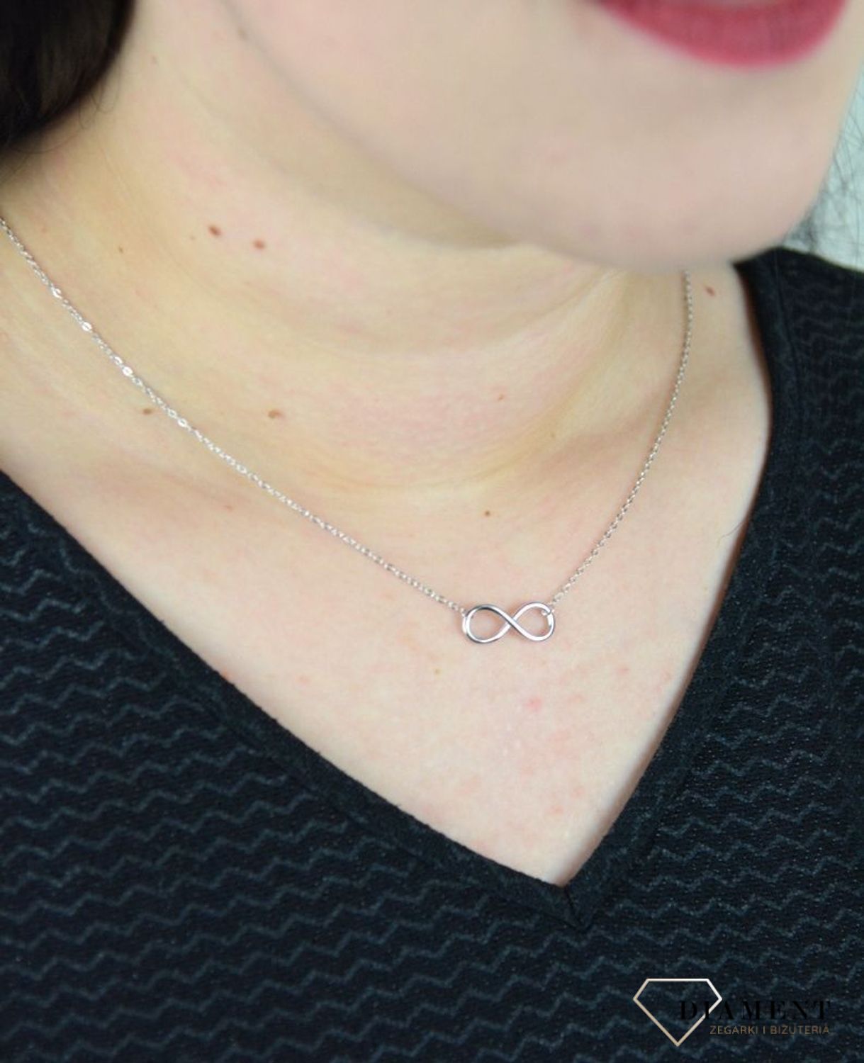 Srebrny naszyjnik celebrytka znak nieskończoności z cyrkonią DIA-NSZ-NIESKONCZONOSC4-925df.jpg