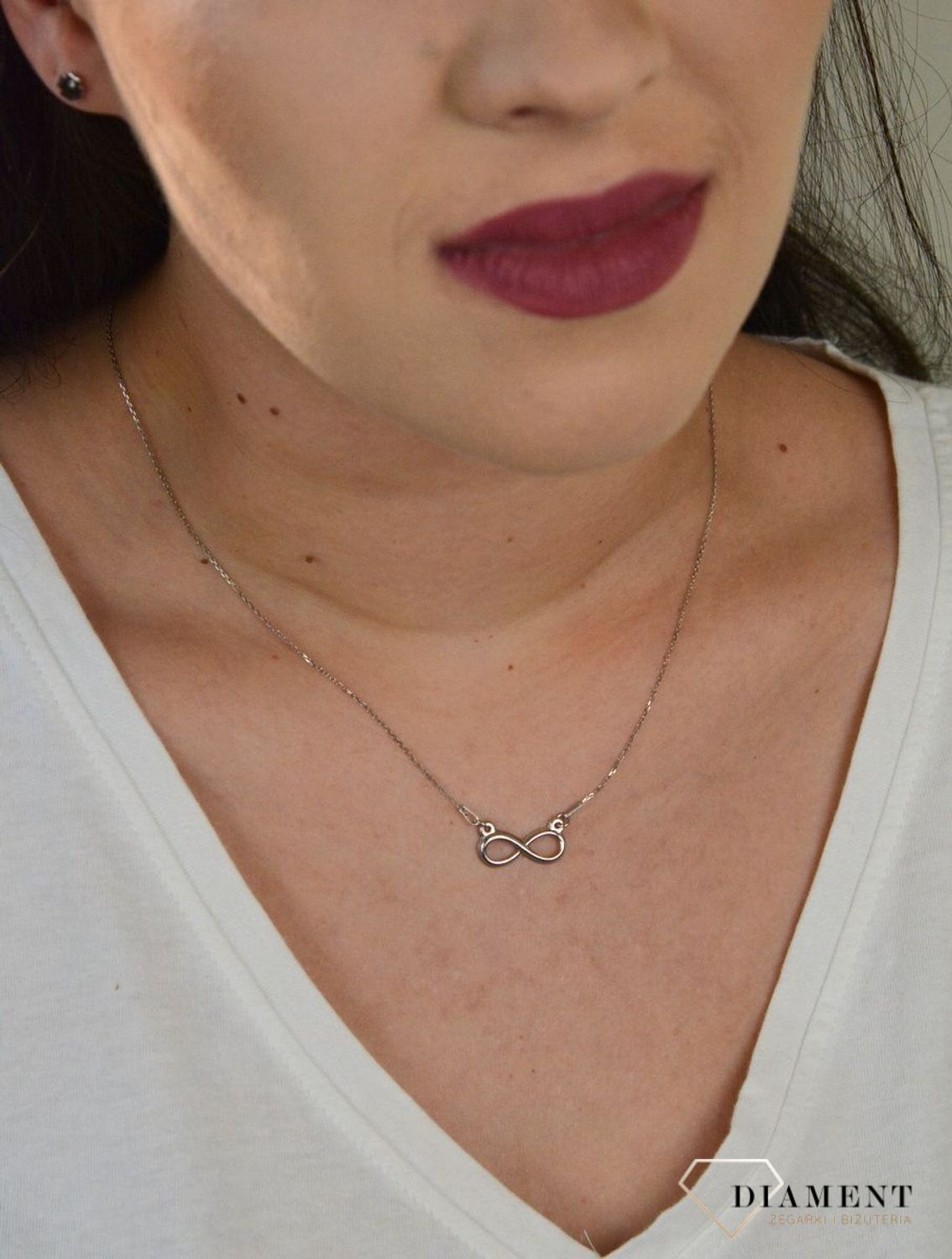 Srebrny naszyjnik celebrytka znak nieskończoności DIA-NSZ-NIESKONCZONOSC5-925.jpg