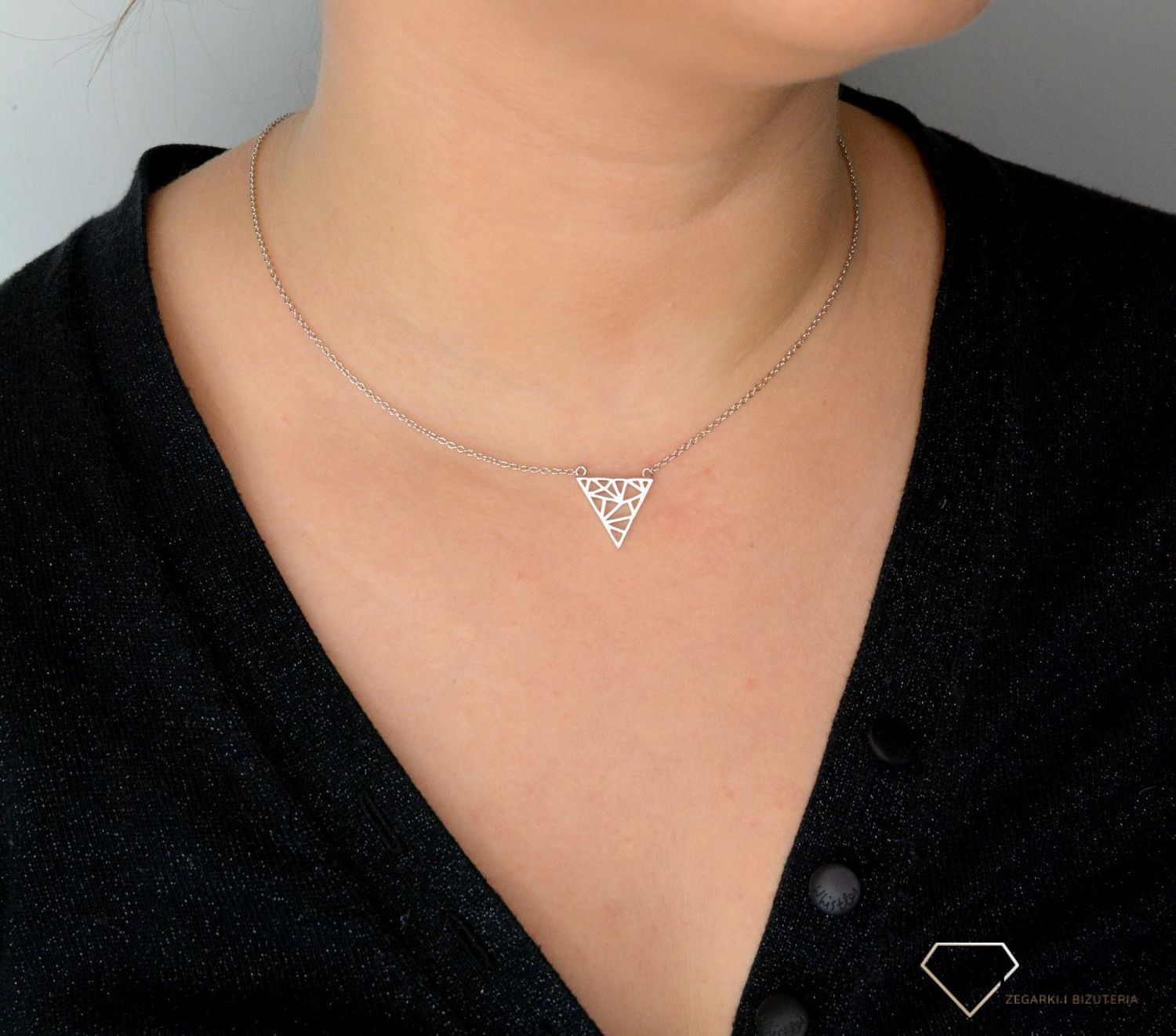 Srebrny naszyjnik celebrytka trójkąt origami DIA-NSZ-ORIGAMI3-925.jpg