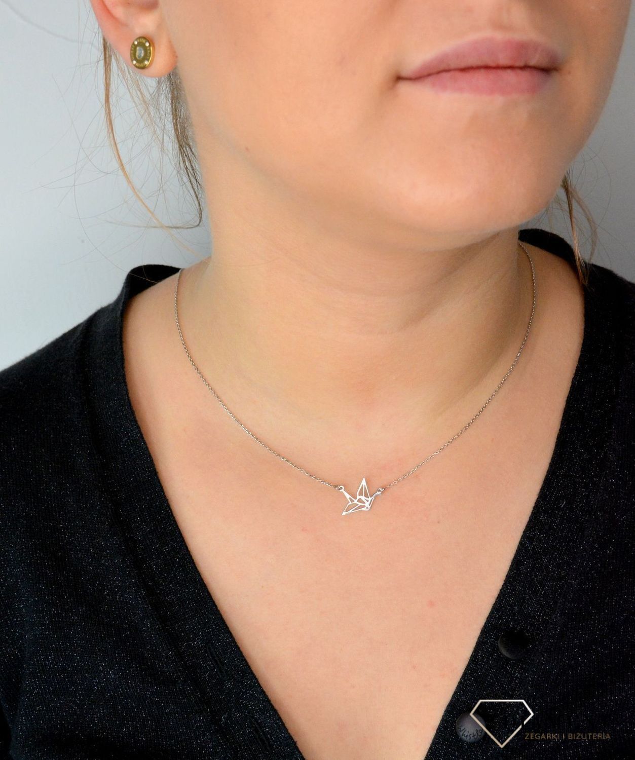 Srebrny naszyjnik celebrytka koliber origami DIA-NSZ-ORIGAMI4-925.jpg