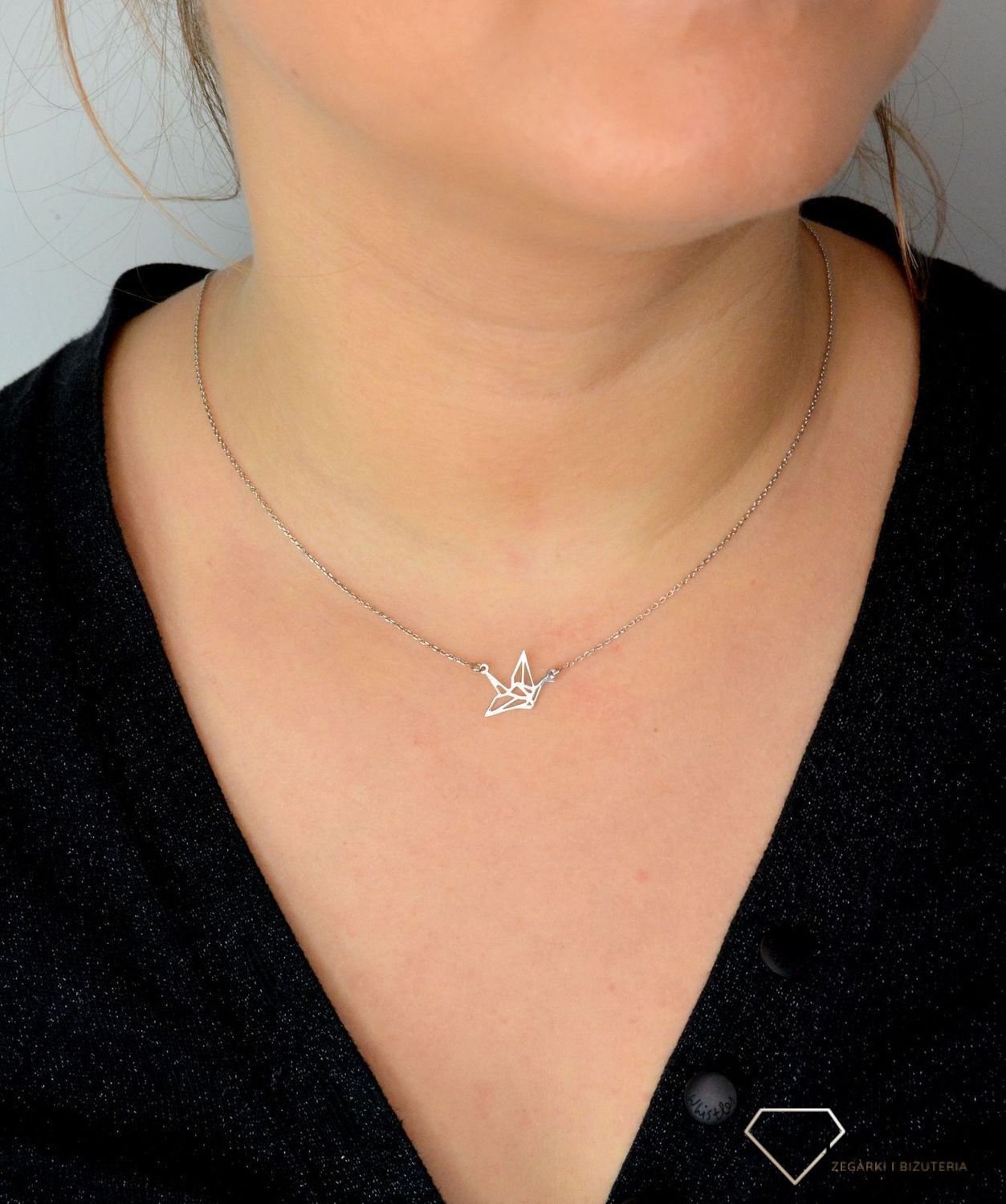 Srebrny naszyjnik celebrytka koliber origami DIA-NSZ-ORIGAMI4-925.jpg