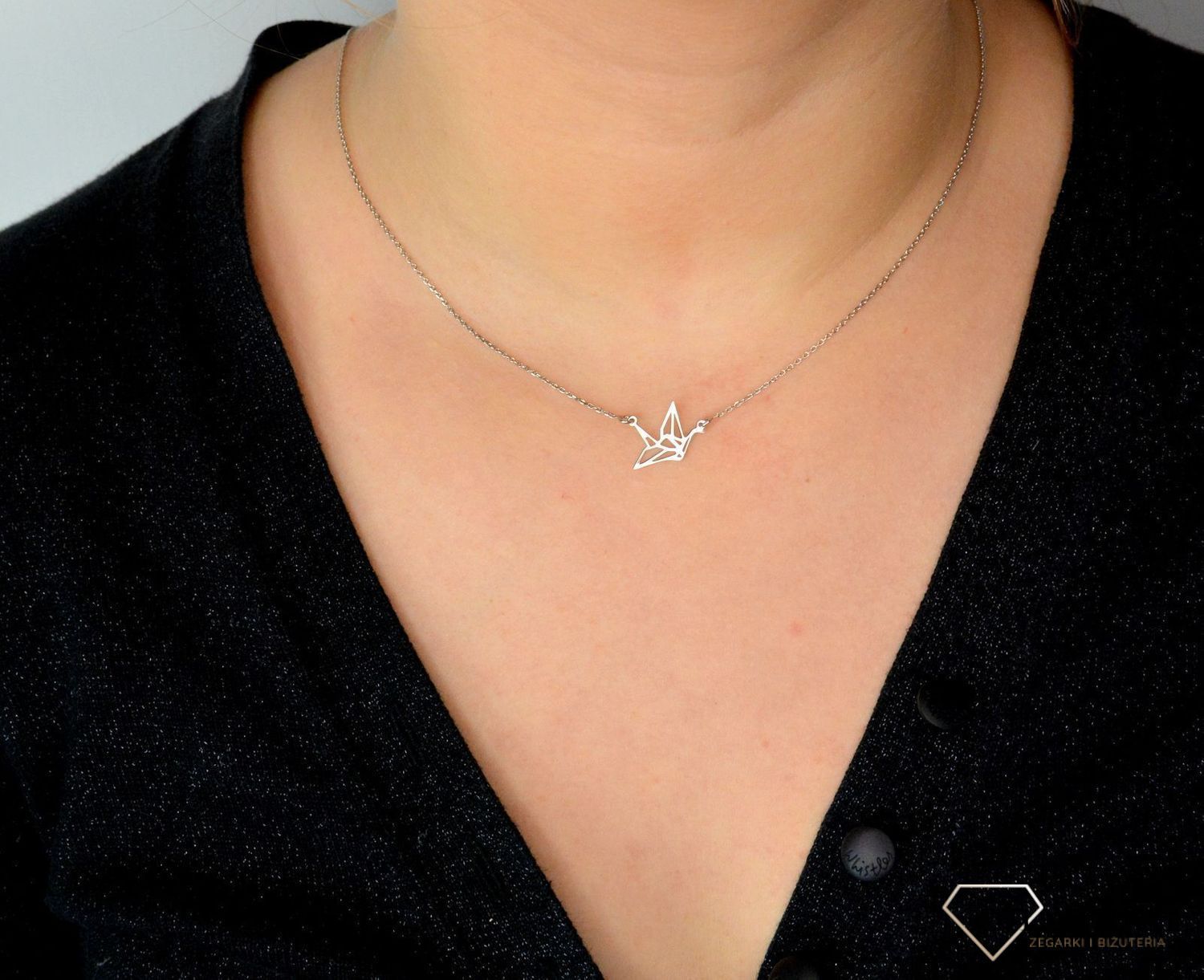 Srebrny naszyjnik celebrytka koliber origami DIA-NSZ-ORIGAMI4-925.jpg