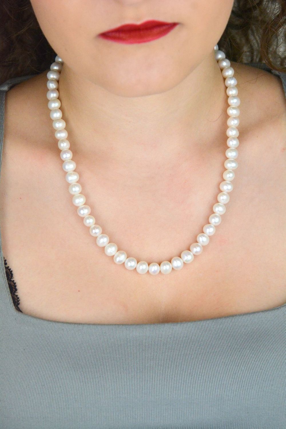 Naszyjnik z Białych Pereł Hodowlanych 8 mm – Srebro 925 – Długość 43 cm (3).jpg