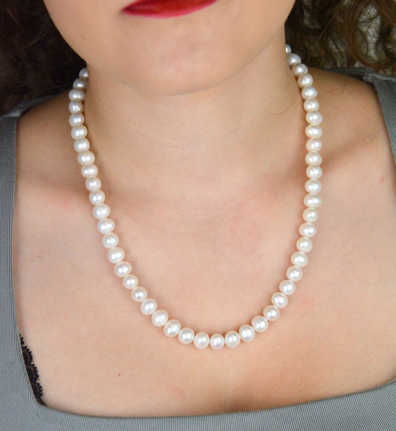 Naszyjnik z Białych Pereł Hodowlanych 8 mm – Srebro 925 – Długość 43 cm (3).jpg