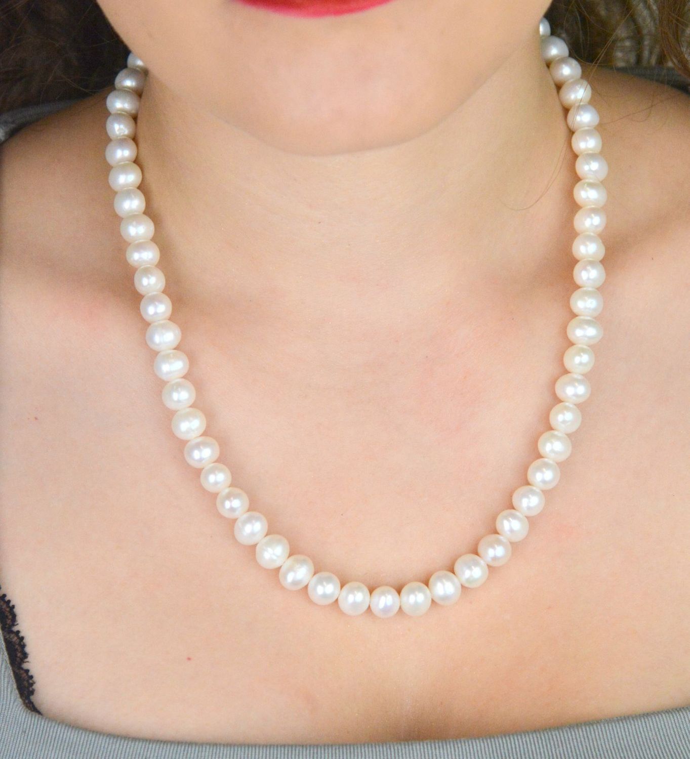 Naszyjnik z Białych Pereł Hodowlanych 8 mm – Srebro 925 – Długość 43 cm (3).jpg