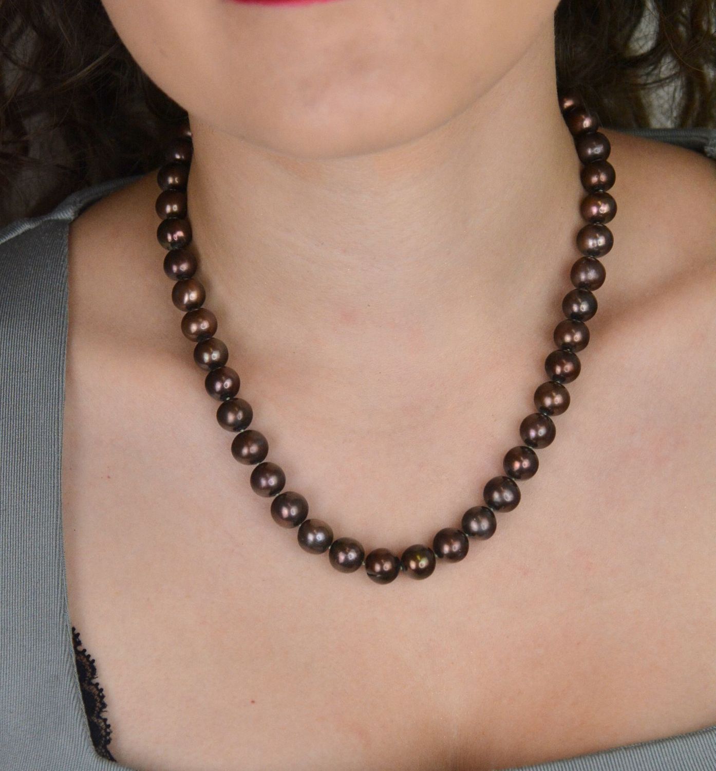 Naszyjnik z Brązowych Pereł Hodowlanych 10 mm – Srebro 925 – Długość 45 cm (2).jpg