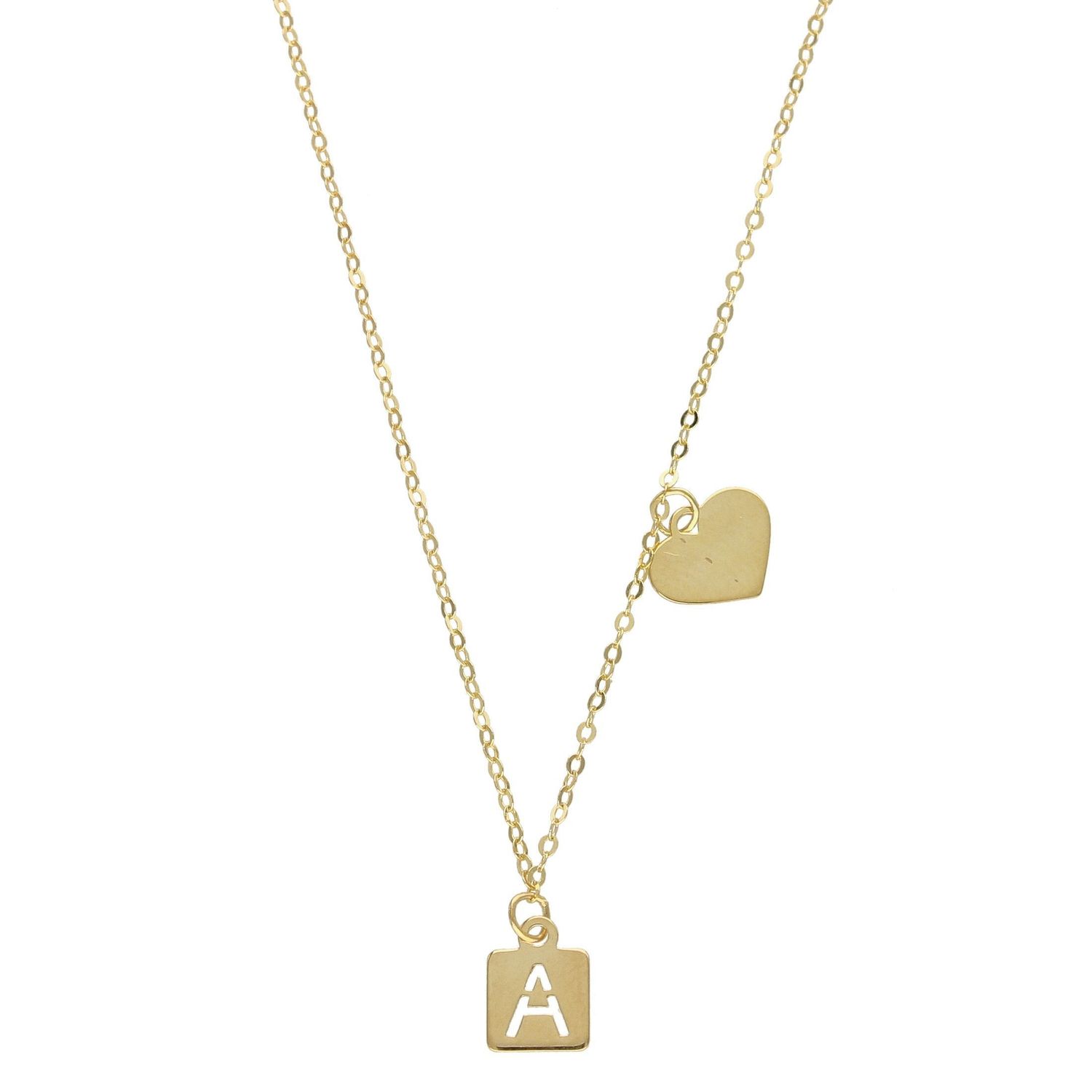 Złoty naszyjnik celebrytka 'Malutkie serce z literka A' DIA-NSZ-PL0172NG14K+A.jpg