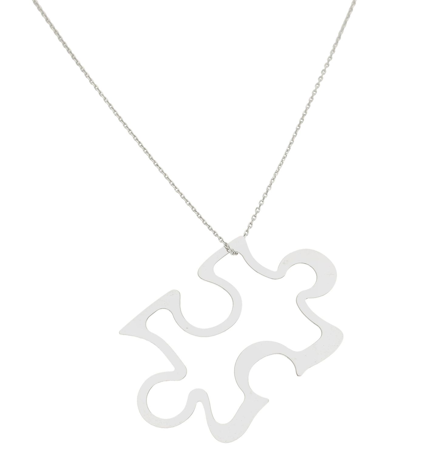 Srebrny naszyjnik 80 cm duże puzzle DIA-NSZ-PUZEL-5CM-925. Długi naszyjnik z zapięciem na karabińczyk. Naszyjnik z dużą zawieszką w kształcie puzzli. Naszyjnik srebrny o długości 80 cm sprawdzi się idealnie na prezent dla now.jpg