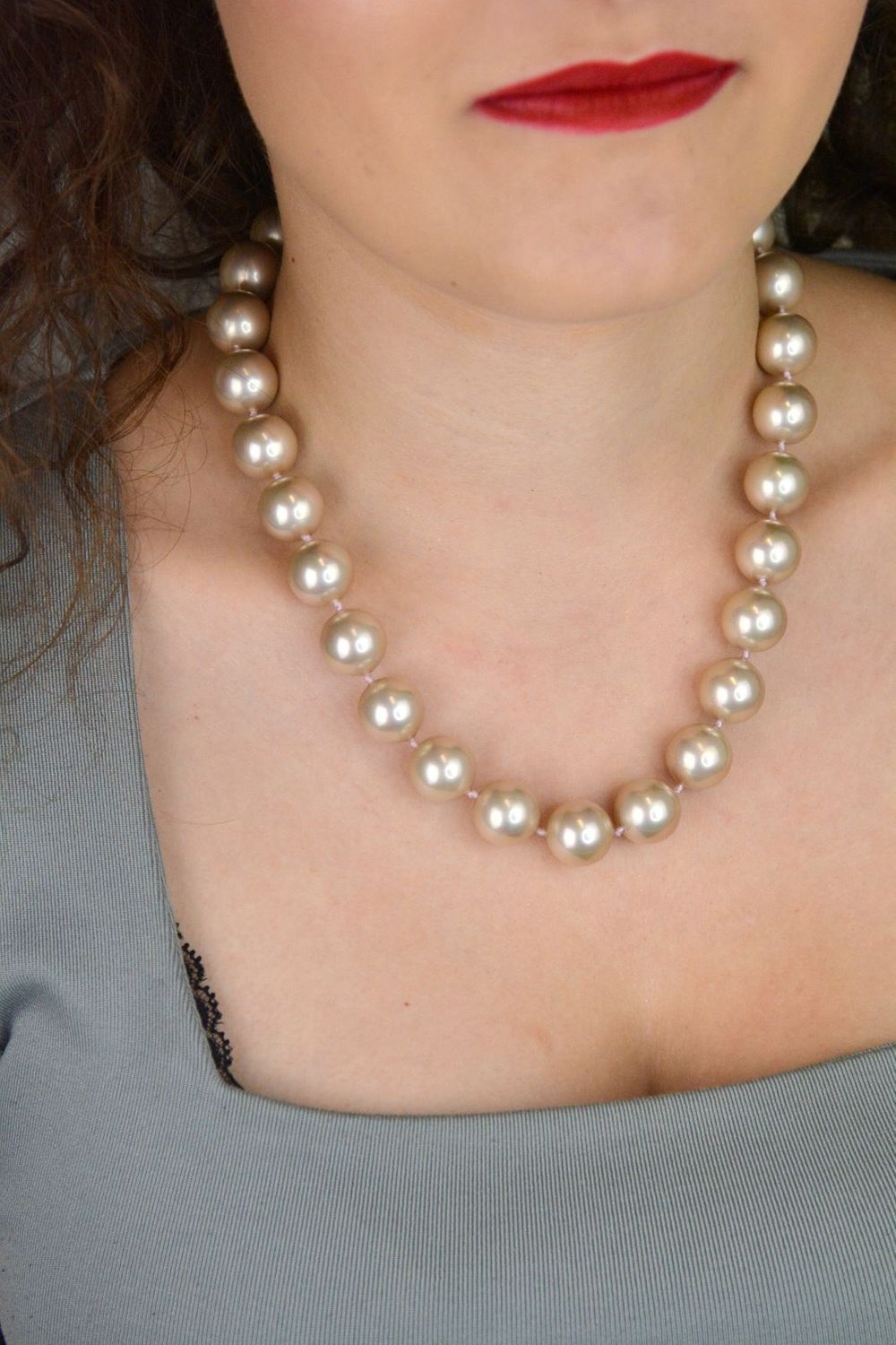 Naszyjnik z perłopławów 15 mm  Jasny beż  Supełkowanie  Srebro 925  Perły z Oceanu Spokojnego  45 cm (2).jpg