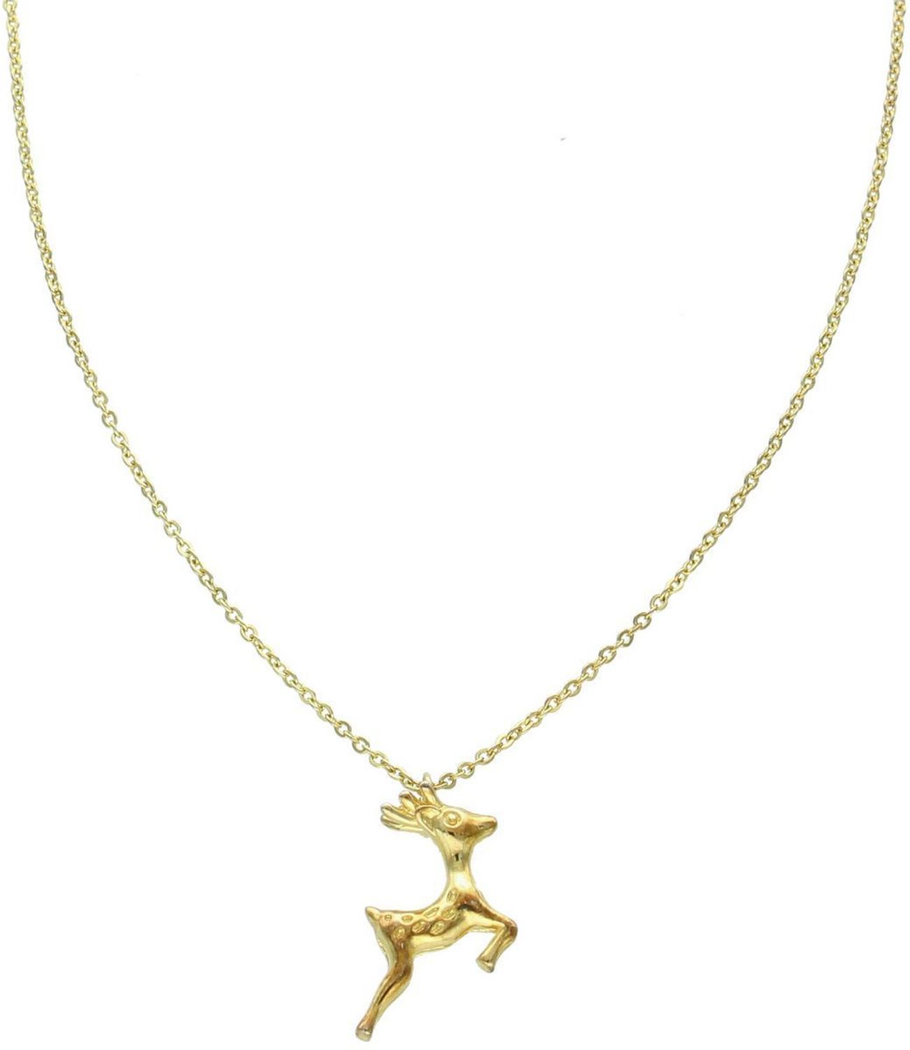 Naszyjnik srebrny pozłacany 925 DIA-NSZ-RENIFER-925 – zawieszka renifer, ankier 42 cm.jpg