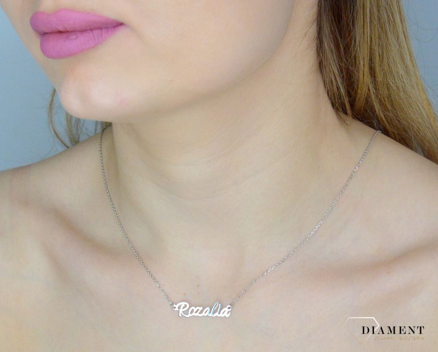Naszyjnik damski z imieniem Rozalia 925 srebrna celebrytka DIA-NSZ-ROZALIACELR-925.jpg