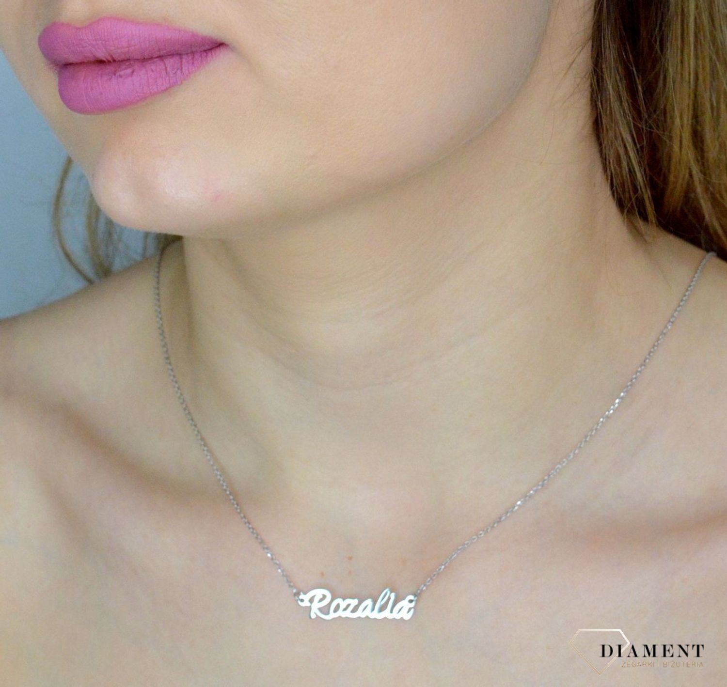 Naszyjnik damski z imieniem Rozalia 925 srebrna celebrytka DIA-NSZ-ROZALIACELR-925.jpg