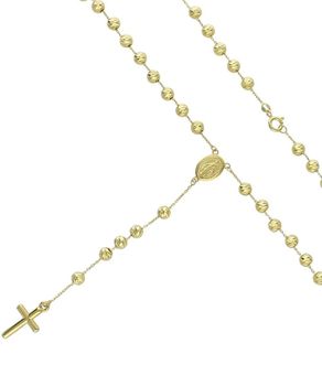 Złoty naszyjnik różaniec z medalikiem i krzyżykiem 585 (2).jpg