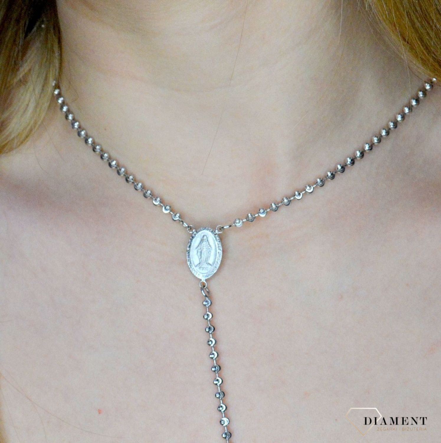 Srebrny Różaniec naszyjnik srebrny różaniec 'ozdobne koraliki' DIA-NSZ-ROZANIEC-925-APARTI.jpg