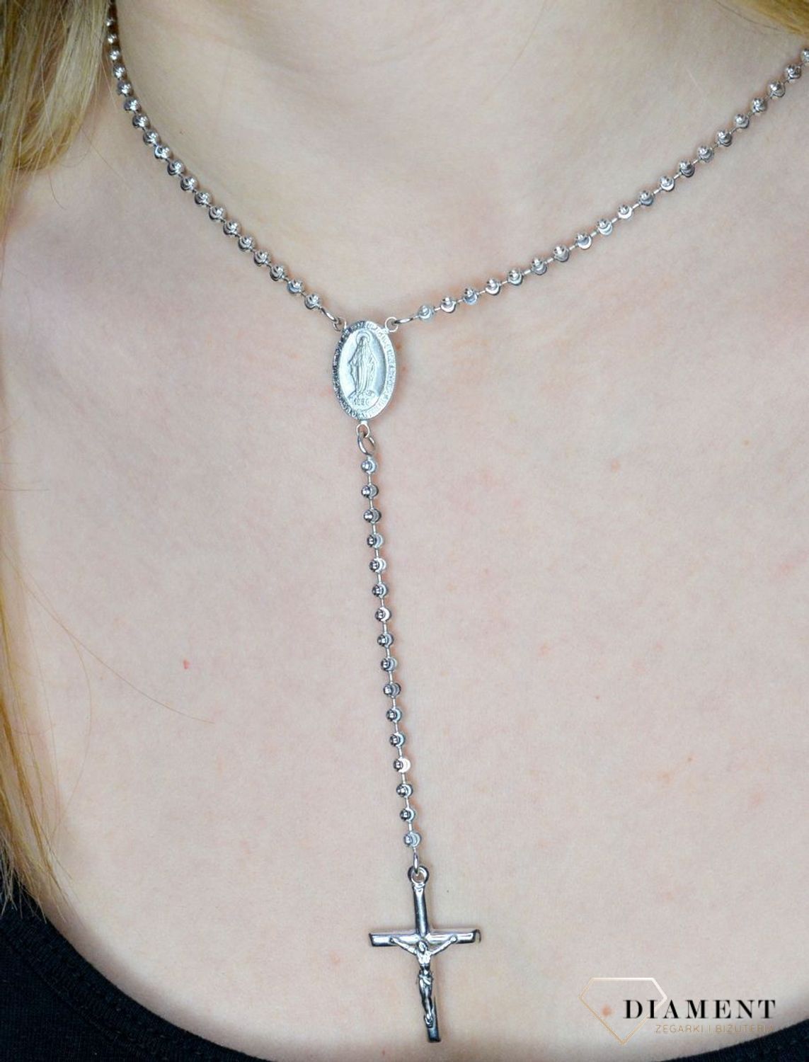 Srebrny Różaniec naszyjnik srebrny różaniec 'ozdobne koraliki' DIA-NSZ-ROZANIEC-925-APARTI.jpg