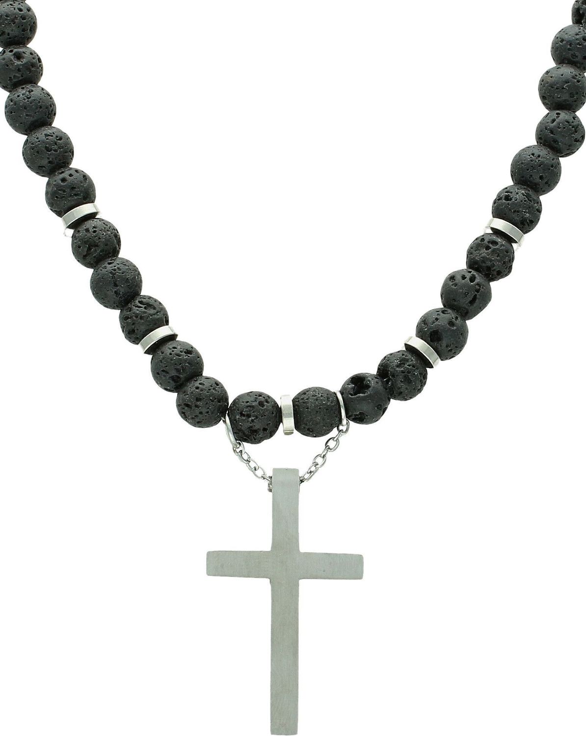Naszyjnik męski stalowy lawa wulkaniczna z krzyżem DIA-NSZ-S1554859-STAL.jpg
