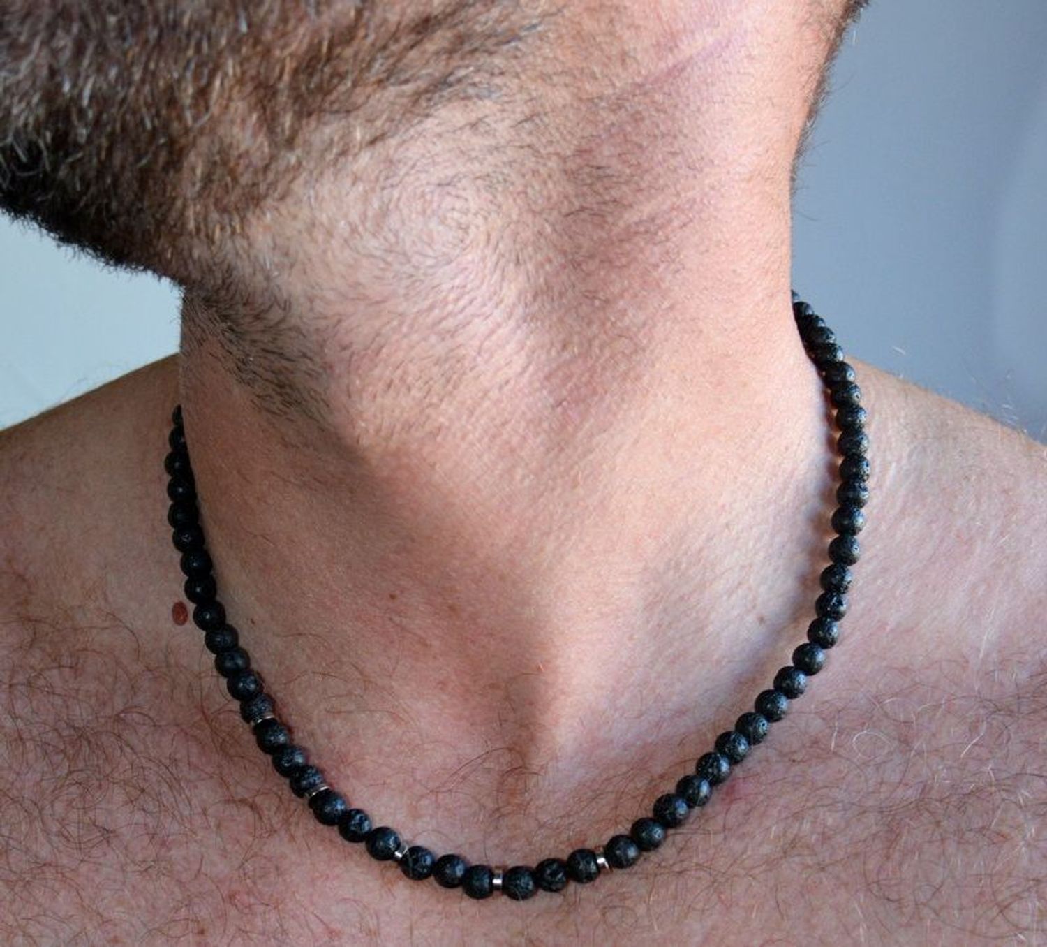 Męski naszyjnik stalowy z lawą wulkaniczną 55 cm DIA-NSZ-S1554859-STAL (2).jpg