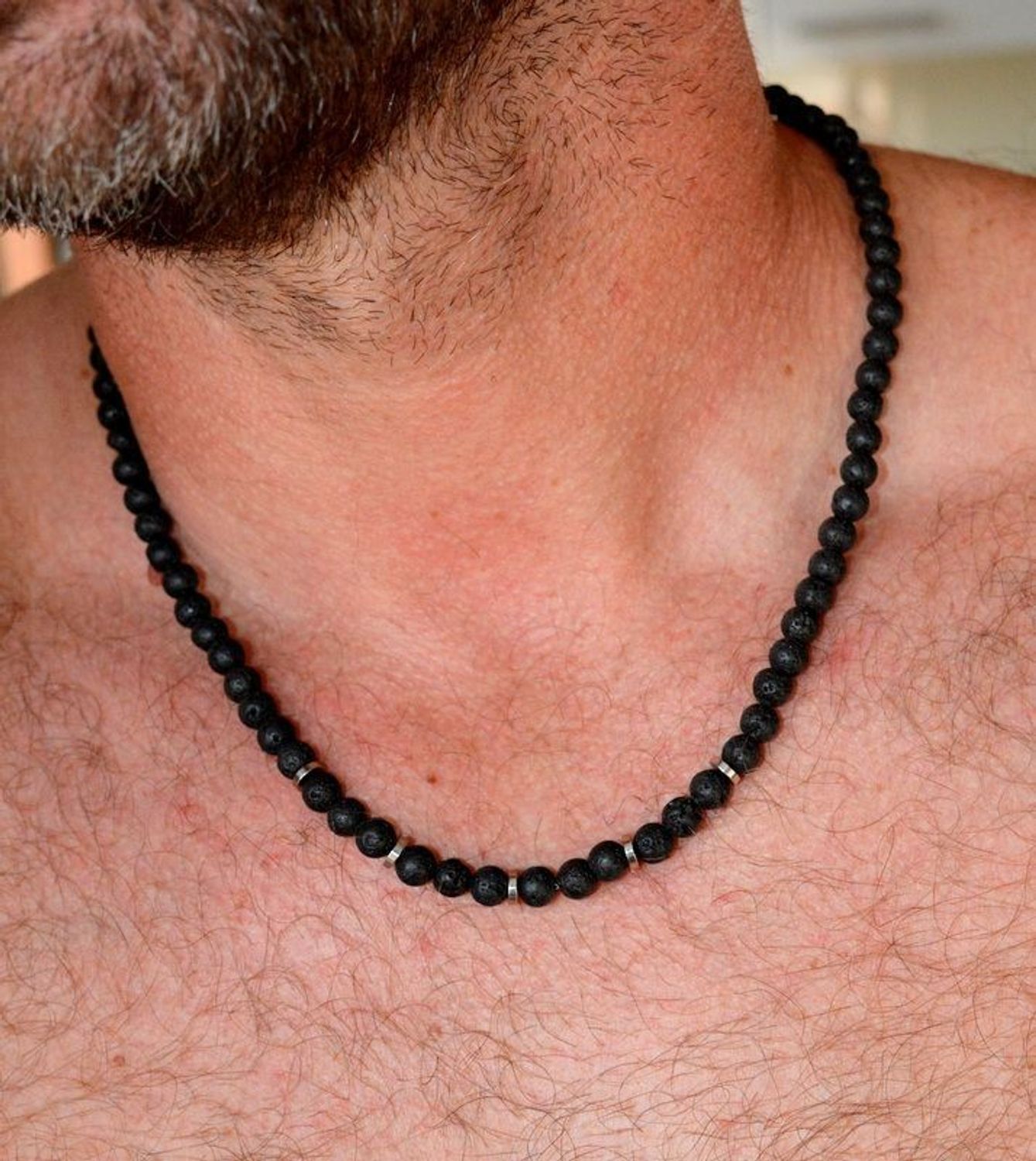 Męski naszyjnik stalowy z lawą wulkaniczną 55 cm DIA-NSZ-S1554859-STAL (2).jpg