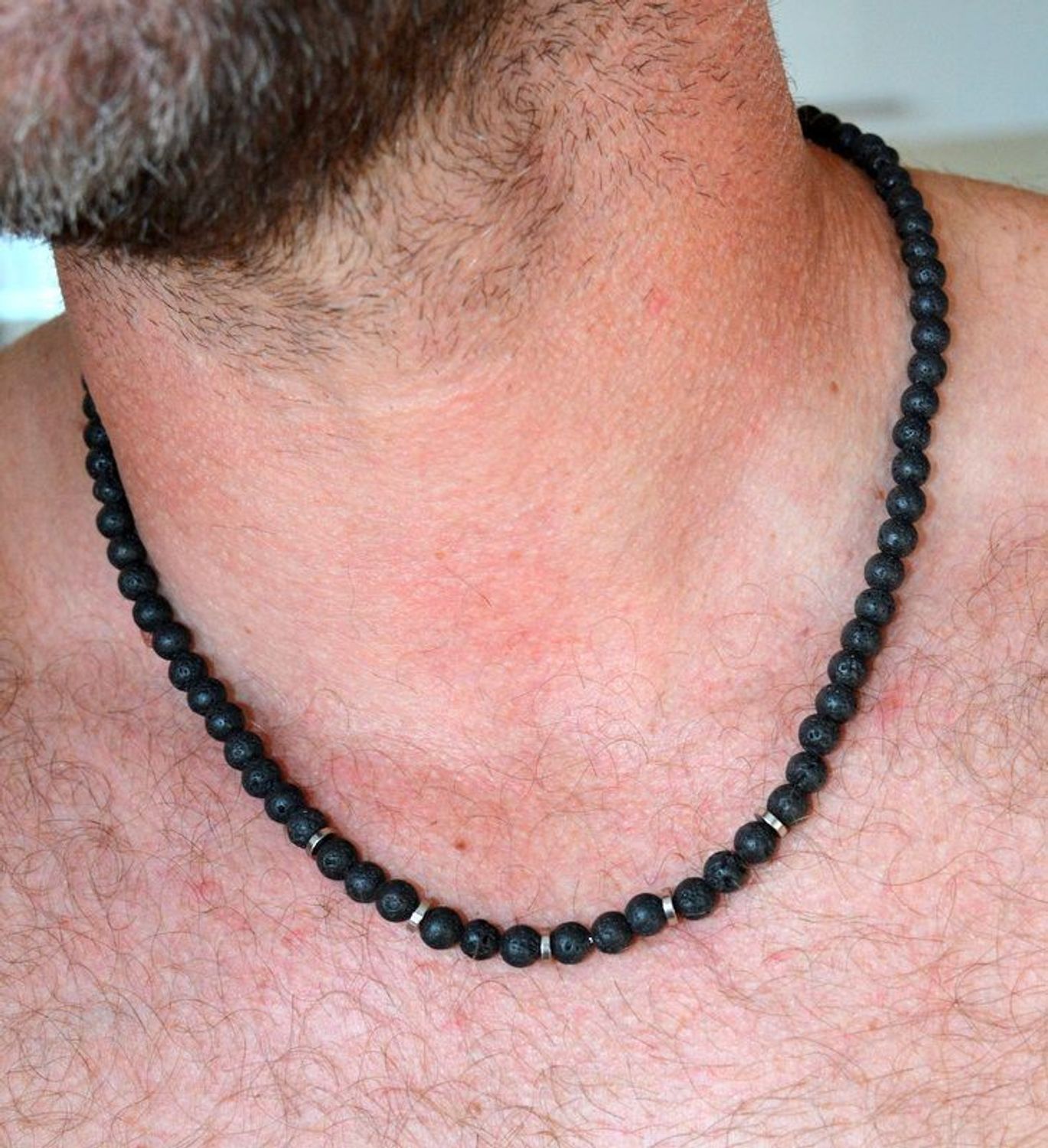 Męski naszyjnik stalowy z lawą wulkaniczną 55 cm DIA-NSZ-S1554859-STAL (2).jpg