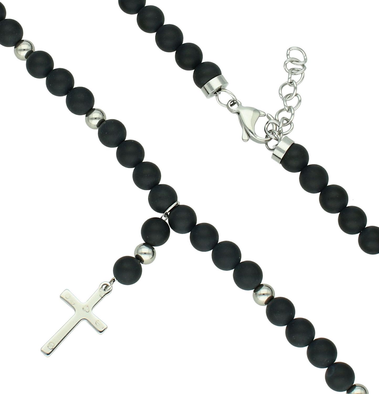 Naszyjnik męski stalowy z kamieniami naturalnymi onyks w macie DIA-NSZ-S1654859-STAL (1).jpg