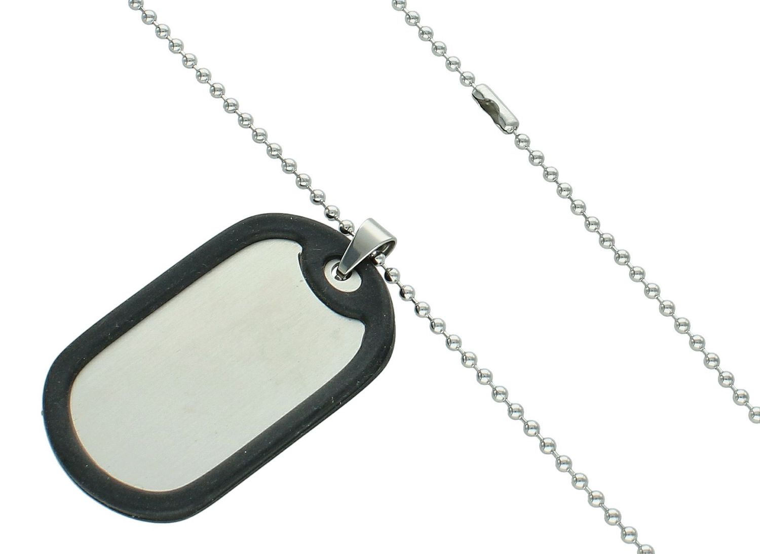 Naszyjnik męski stalowy nieśmiertelnik DIA-NSZ-S442244-STAL Naszyjnik męski stalowy nieśmiertelnik. Naszyjnik wykonany ze stali męski nieśmiertelnik z możliwością graweru. 1.jpg