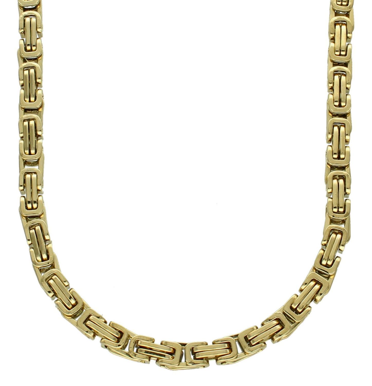 Naszyjnik męski stalowy w złotym kolorze splot królewski DIA-NSZ-S6277689-STAL (1).jpg