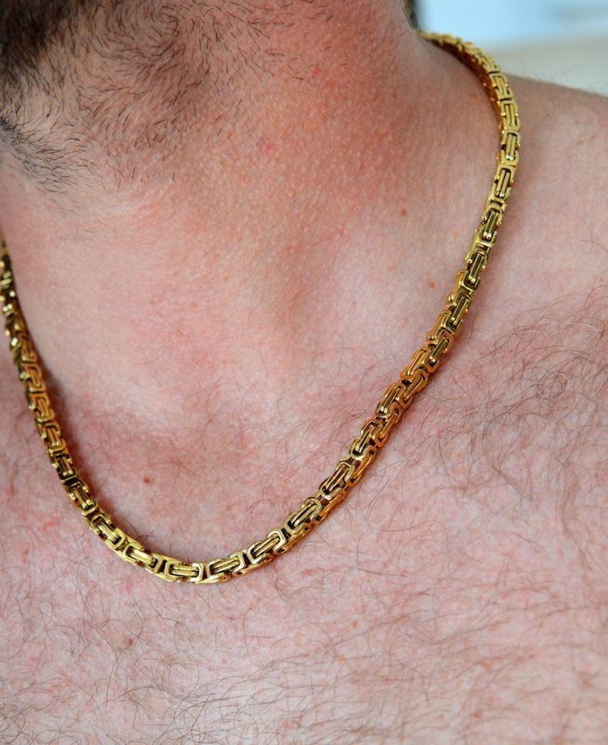 Naszyjnik męski stalowy w złotym kolorze splot królewski DIA-NSZ-S6277689-STAL (1).jpg