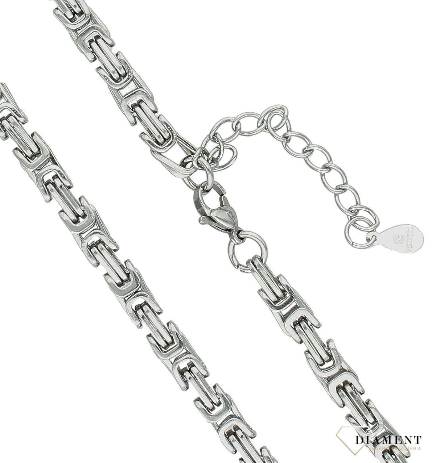 Naszyjnik męski stalowy w srebrnym kolorze splot królewski DIA-NSZ-S6306174-STAL (1).jpg