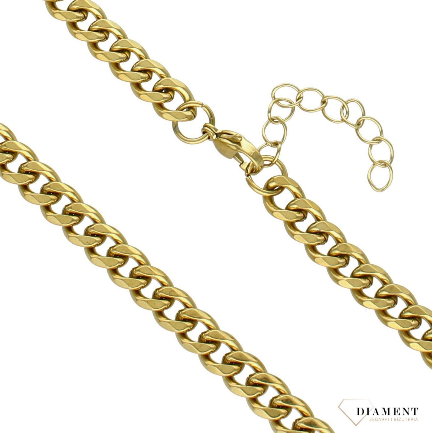 Naszyjnik męski stalowy pancerka w złotym kolorze DIA-NSZ-S6392839-STAL (3).jpg