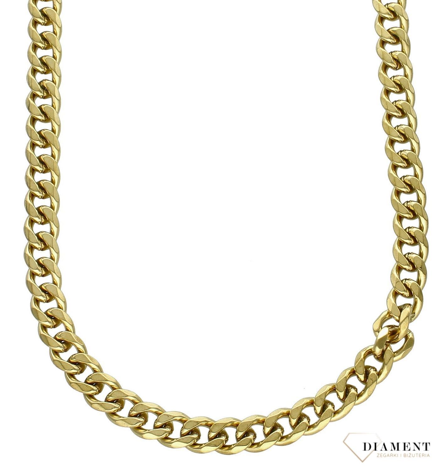 Naszyjnik męski stalowy pancerka w złotym kolorze DIA-NSZ-S6392839-STAL (3).jpg