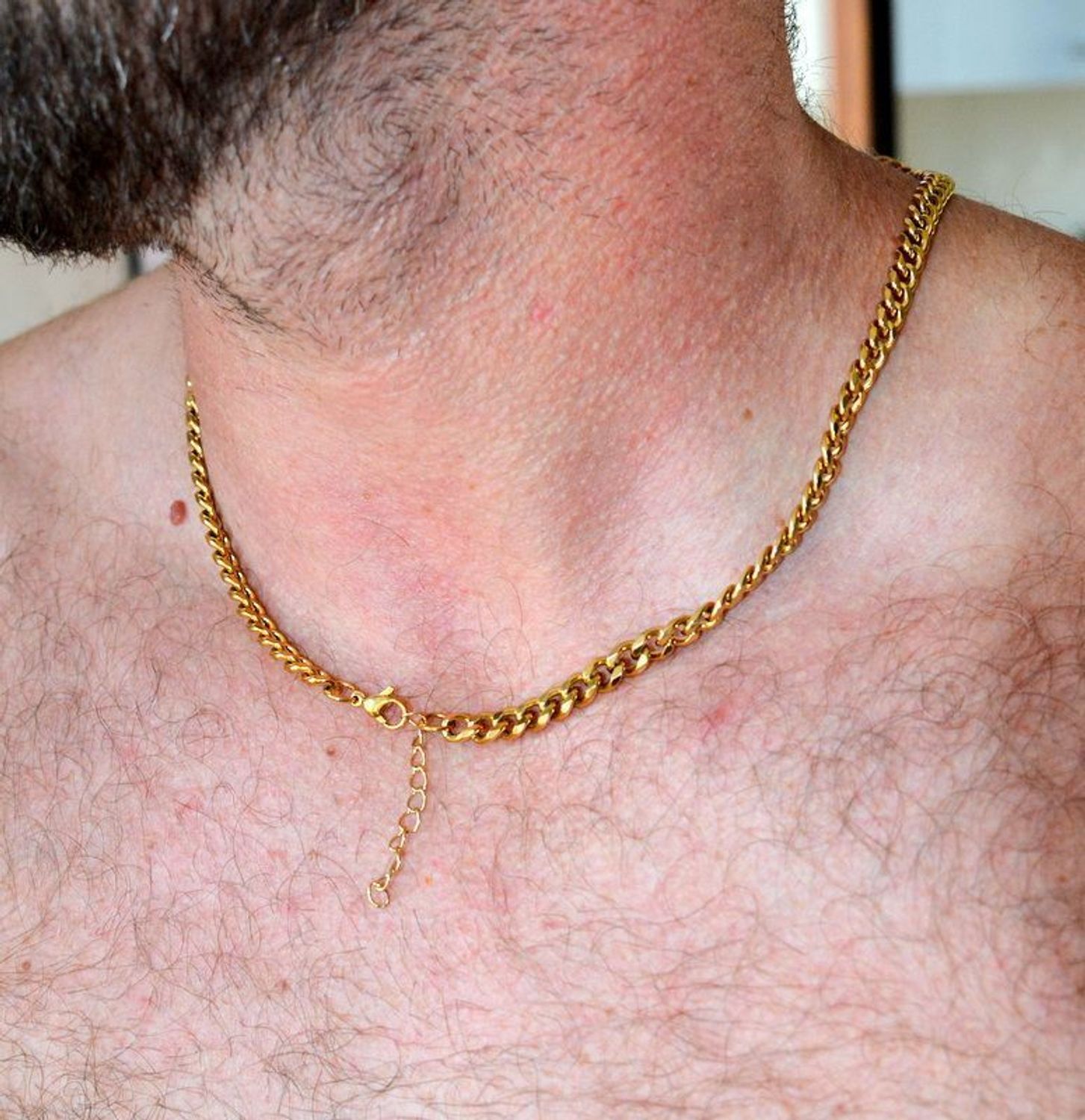 Naszyjnik męski stalowy pancerka w złotym kolorze DIA-NSZ-S6392839-STAL (3).jpg