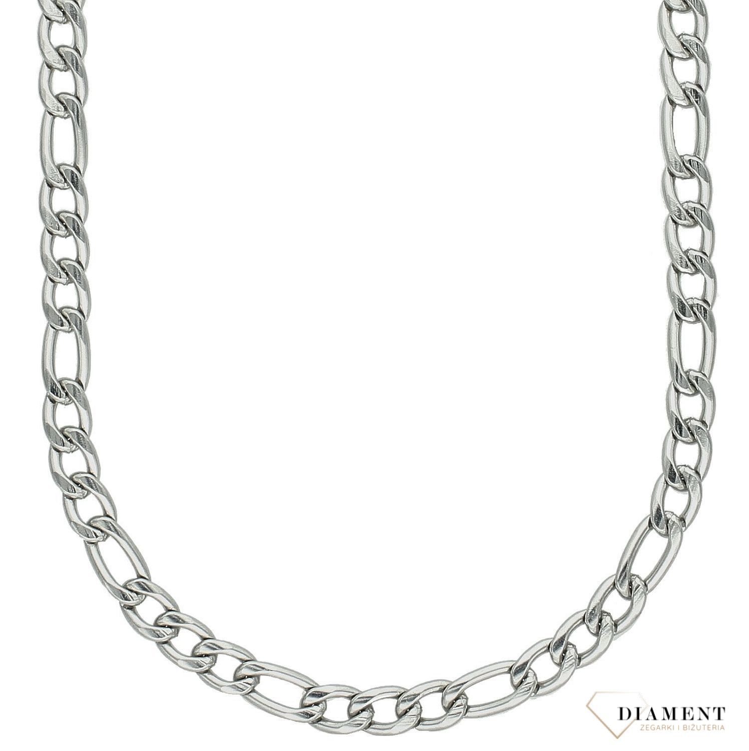 Naszyjnik męski stalowy figaro w srebrnym kolorze DIA-NSZ-S6542537-STAL (1).jpg
