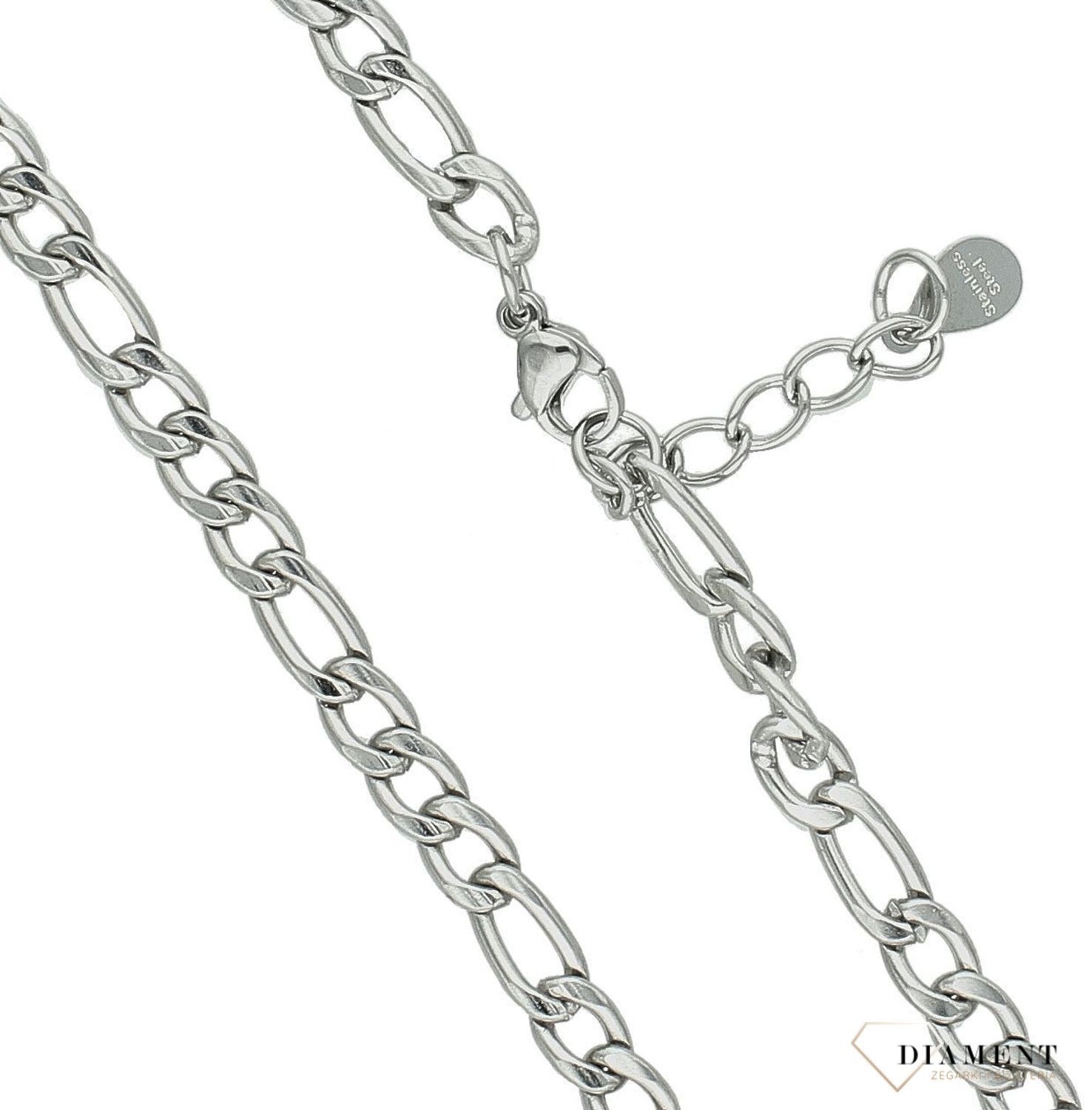 Naszyjnik męski stalowy figaro w srebrnym kolorze DIA-NSZ-S6542537-STAL (1).jpg