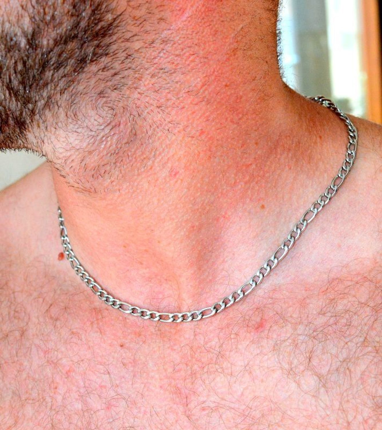 Naszyjnik męski stalowy figaro w srebrnym kolorze DIA-NSZ-S6542537-STAL (1).jpg