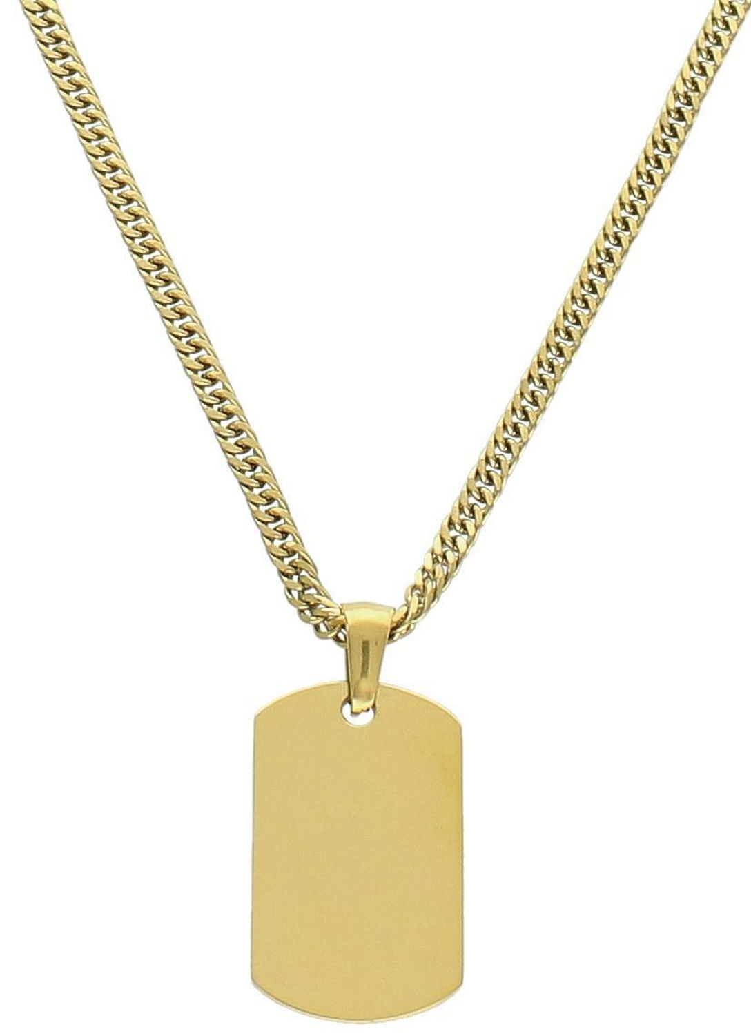 Naszyjnik stalowy unisex z blaszką na grawer, nieśmiertelnik 2,5x1,5 cm  DIA-NSZ-S7481829-STAL.jpg