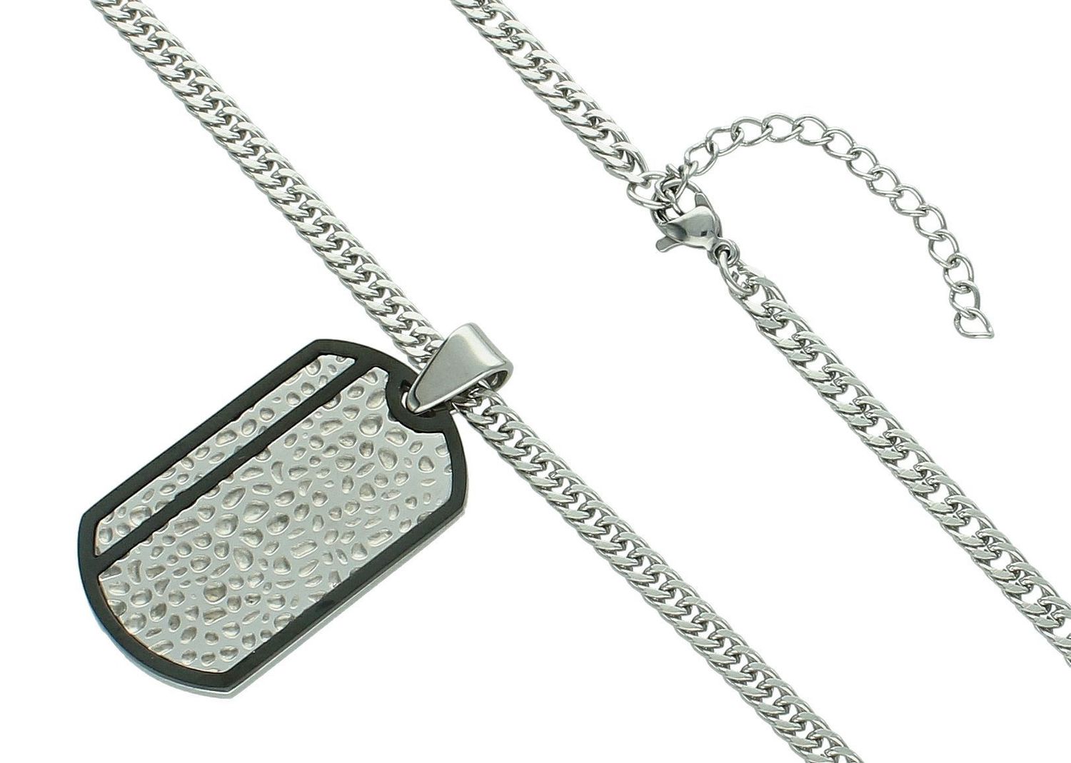 Naszyjnik męski stalowy nieśmiertelnik z blaszką Grawer DIA-NSZ-S7572839-STAL Nieśmiertelnik dla prawdziwego mężczyzny. Naszyjnik stalowy męski nieśmiertelnik z możliwością graweru,1.jpg