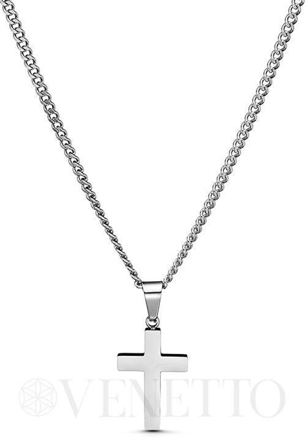 Odkryj męski naszyjnik ze stali szlachetnej z zawieszką w kształcie krzyża. Model DIA-NSZ-S7901942-STAL – łańcuszek typu pancerka, długość 55+5 cm. Klasyka i nowoczesność w jednym!1.jpg