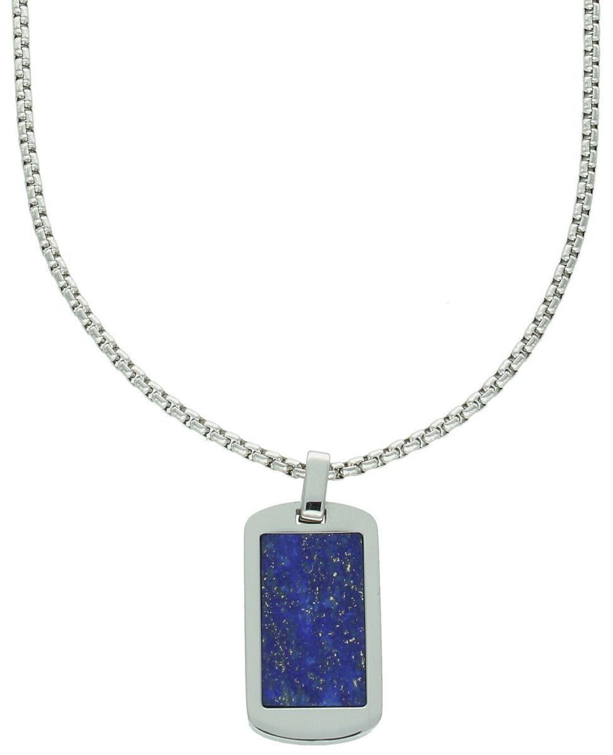 Naszyjnik męski stalowy z kamieniem lapis i możliwością graweru DIA-NSZ-S8473648-STAL.jpg