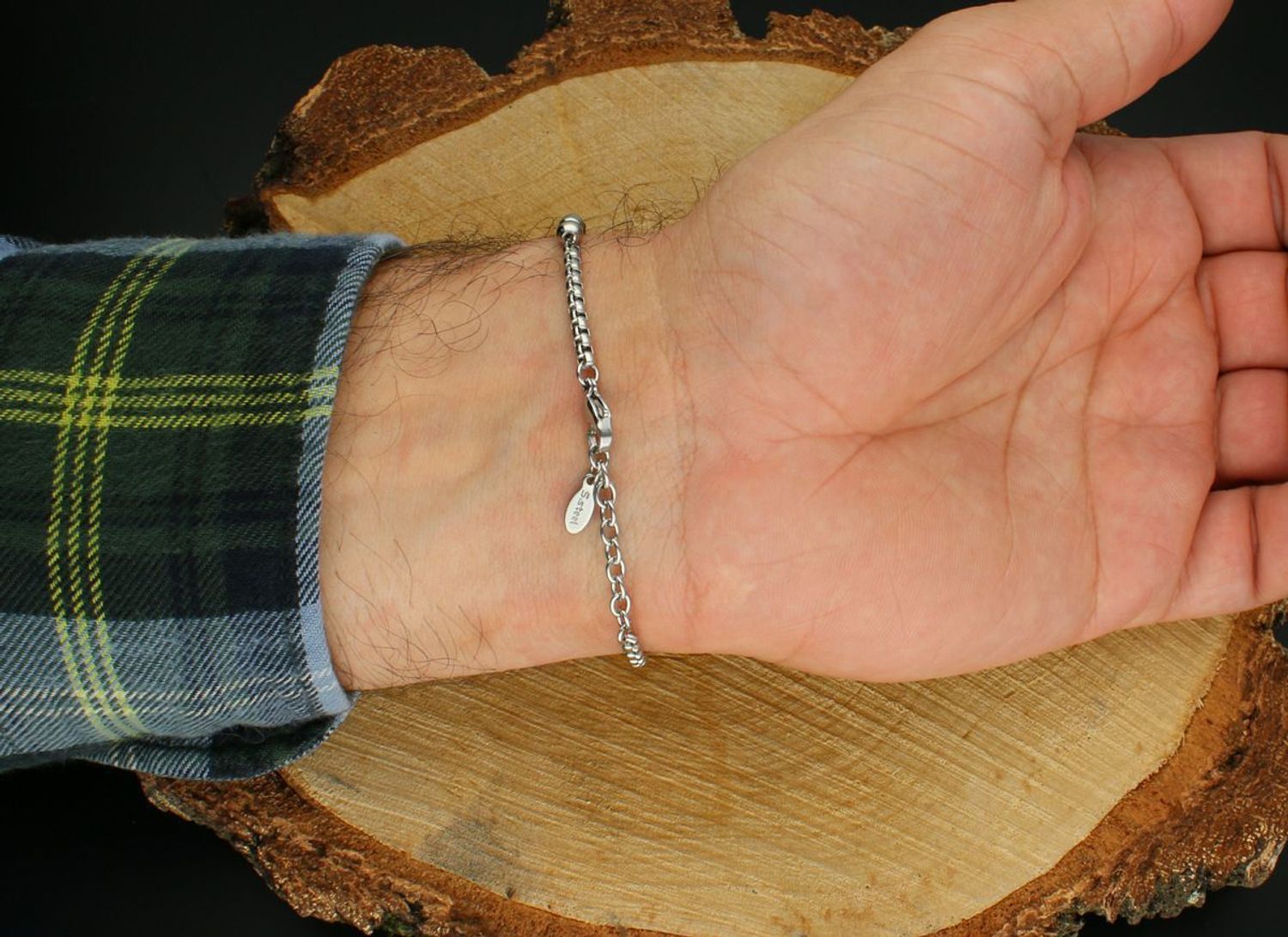 Bransoletka męska Venetto S891‑34.4.6 – stal szlachetna, minimalistyczny design DIA-NSZ-S8913446-STAL brans..jpg