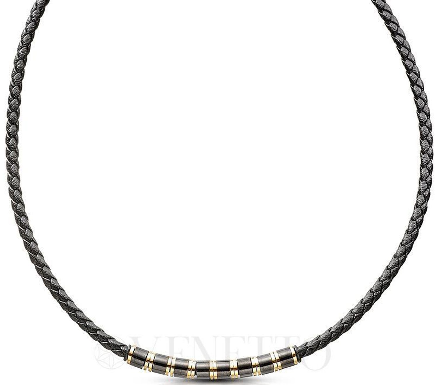 Męski naszyjnik rzemyk ze stali szlachetnej DIA-NSZ-S8994859-STAL – długość 47 cm + 3 cm, zapięcie na karabińczyk. Stylowy i trwały dodatek dla mężczyzn.1.jpg