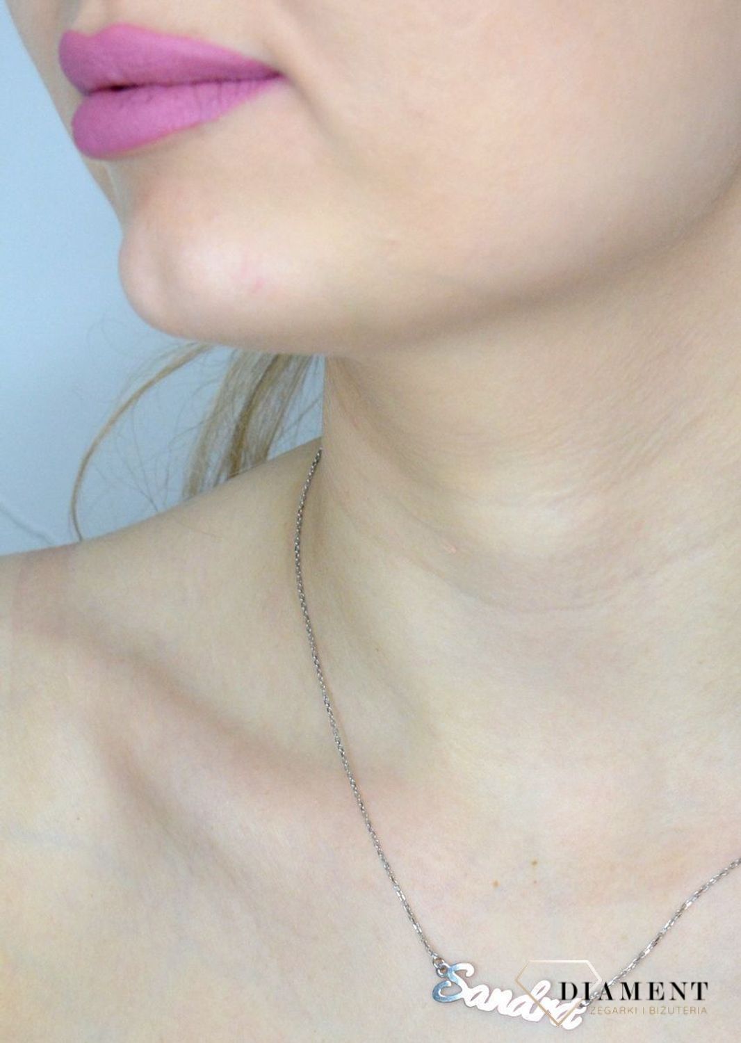 Naszyjnik damski z imieniem Sandra 925 srebrna celebrytka DIA-NSZ-SANDRACELR-925.jpg
